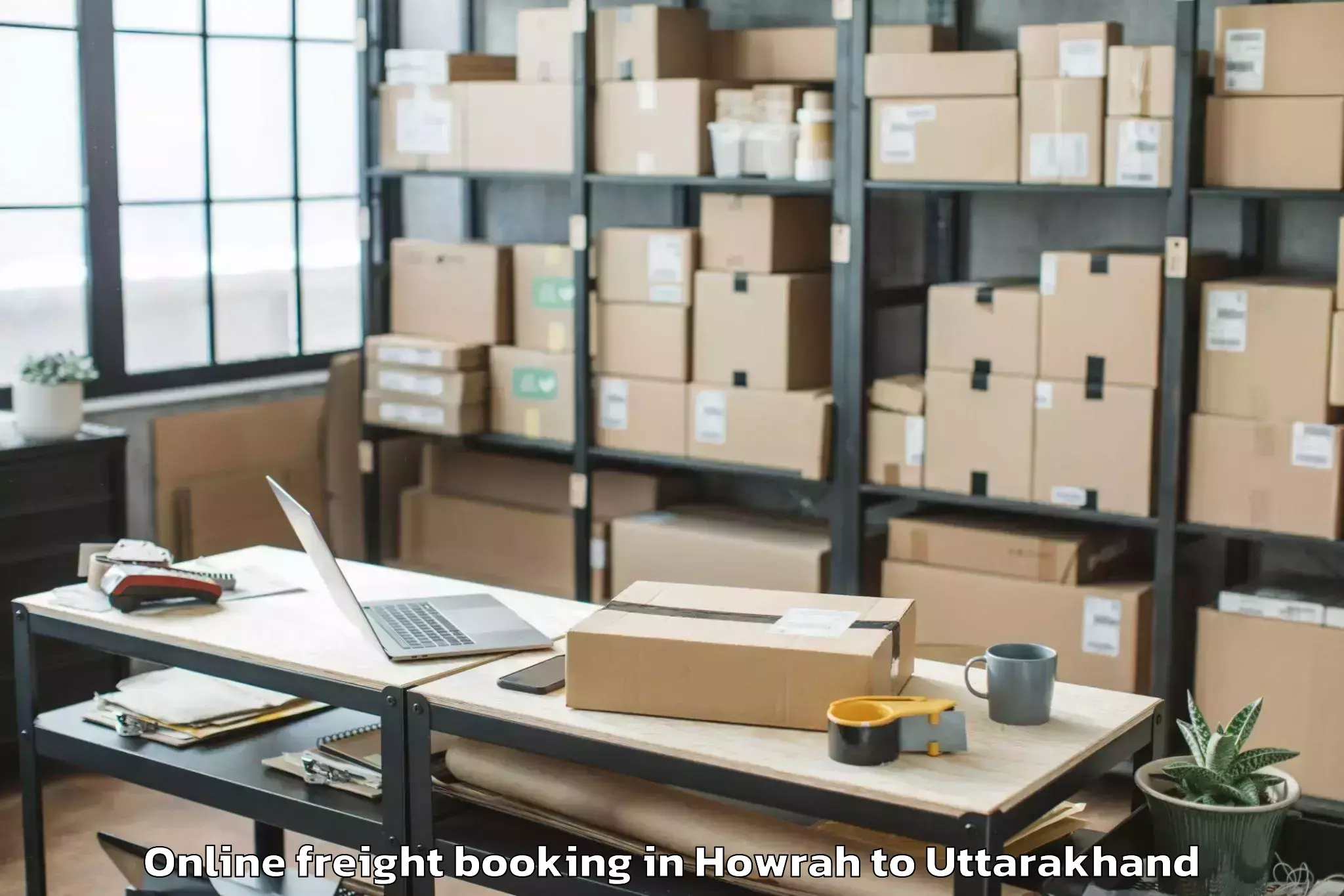 Easy Howrah to Ghansali Online Freight Booking Booking